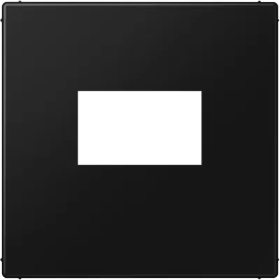 JUNG Abdeckung LS1969USBSWM | Zentralplatte für USB-Ladegerät | Thermoplast matt | 70x70mm | graphitschwarz RAL9005