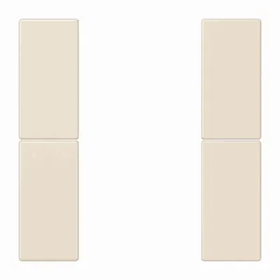 JUNG Tastensatz 2fach komplett LS502TSA | Schalterwippe Bussystem | Serie LS | Thermoplast glänzend | cremeweiß RAL1013