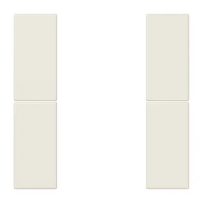 JUNG Tastensatz 2fach komplett LS502TSA | Schalterwippe Bussystem | Serie LS | Thermoplast glänzend | cremeweiß RAL1013