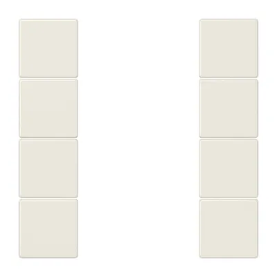 JUNG Tastensatz 4fach komplett LS504TSA | Taster-Set für Bussystem | Thermoplast glänzend | cremeweiß RAL 1013