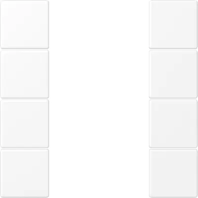 JUNG Tastensatz komplett 4-fach LS504TSAWWM | Wippe für Bussystem | F50-Modul | Kunststoff matt | schneeweiß RAL 9016