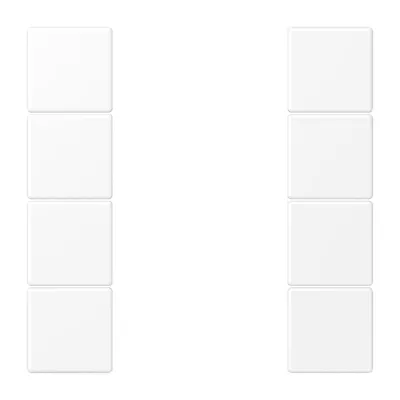 JUNG Tastensatz komplett 4-fach LS504TSAWWM | Wippe für Bussystem | F50-Modul | Kunststoff matt | schneeweiß RAL 9016