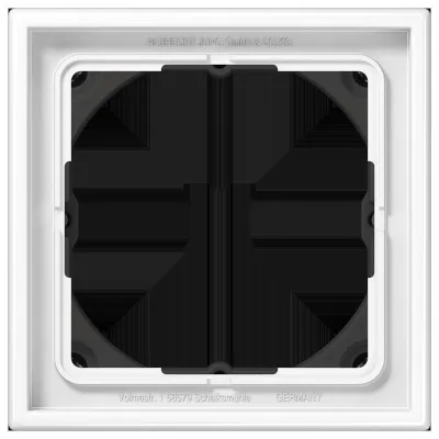 JUNG Rahmen 1-fach LS 981 HBF WW | 28 mm Aufbauhöhe | UP-Montage | Thermoplast | alpinweiß RAL 9016 | 81x81 mm