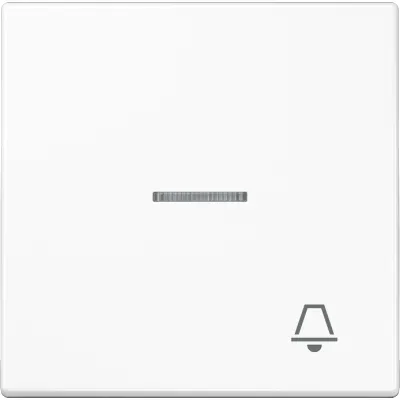 JUNG Wippe LS990KO5KWW | Klingel Symbol | beleuchtbar | Lichtleiter | Duroplast | 70x70 mm | alpinweiß