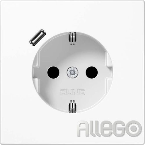 Bild: JUNG LS152018CWW SCHUKO-Steckdose mit USB Typ C