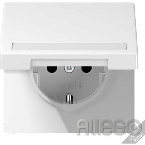 Bild: Jung LS1520BFNAKLWW SCHUKO Steckdose m.Klappd.u.Schriftf.
