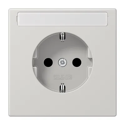 JUNG SCHUKO Steckdose LS1520NALG | Unterputz | 16A 250V | Schriftfeld | Federklemmen | Duroplast | lichtgrau