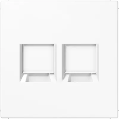 JUNG Abdeckung Modular-Jack LS1969-2WEWW | 2-fach Keystone AMP Radiall | Kunststoff | Klemmbefestigung | alpinweiß