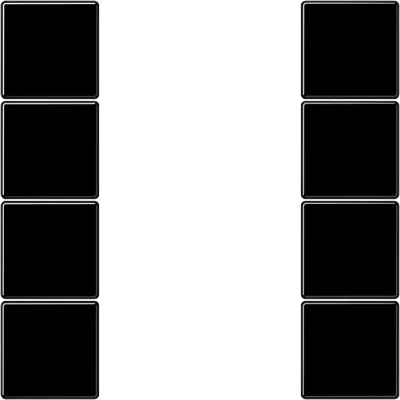 JUNG Tastensatz 4fach LS504TSASW | Tastsensor-Modul kompatibel | Aufklipsbar | Thermoplast glänzend | schwarz