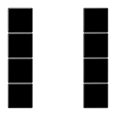 JUNG Tastensatz 4fach LS504TSASW | Tastsensor-Modul kompatibel | Aufklipsbar | Thermoplast glänzend | schwarz