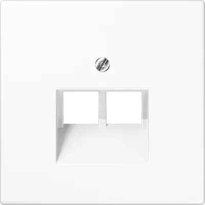 JUNG Abdeckung IAE/UAE LS969-2UAWW | Zentralplatte 2x8-polig Cat.5e/6 | Schraubbefestigung | Duroplast | alpinweiß