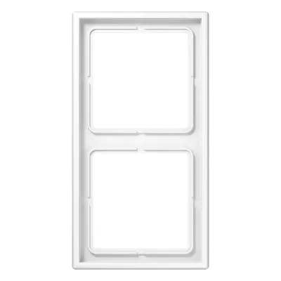 JUNG Rahmen 2-fach LS 982 WW | Abdeckrahmen LS990 | waagerecht & senkrecht | Duroplast | IP44 | glänzend | alpinweiß