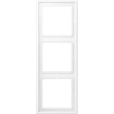 JUNG Rahmen 3-fach LS983WWM | Unterputzrahmen | 81x223 mm | Duroplast matt | schneeweiß RAL 9016 | IP44