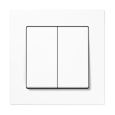JUNG Matter Wandsender MATS A 550 595 WW | 2-fach | 4-kanalig | Funk | Aufputz | batteriebetrieben | alpinweiß