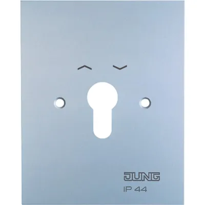 JUNG Metall-Abdeckung 4.28WUG | Jalousie-Abdeckung | 125x100 mm | Aluminium matt | Schraubbefestigung | IP44 | Symbole