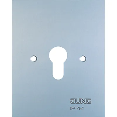 JUNG Metall-Abdeckung 6.28WUG Jalousie | 125x100mm | Aluminium matt | IP44 | ohne Symbole | Schraubbefestigung