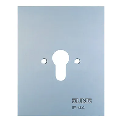 JUNG Metall-Abdeckung 6.28WUG Jalousie | 125x100mm | Aluminium matt | IP44 | ohne Symbole | Schraubbefestigung