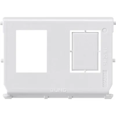 Jung Montage-Einsatz 54-25WE | Modular-Jack für 2 Buchsen | Aufputz | Metall | halogenfrei | 67x67 mm