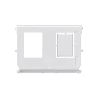 Jung Montage-Einsatz 54-25WE | Modular-Jack für 2 Buchsen | Aufputz | Metall | halogenfrei | 67x67 mm