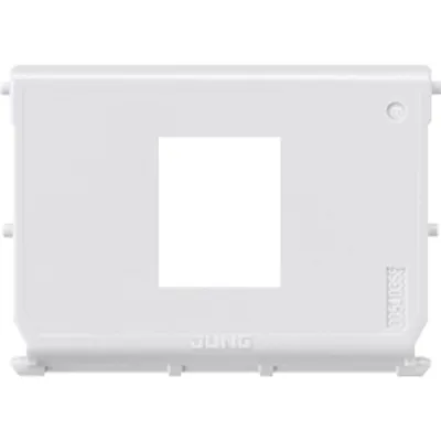 JUNG Montage-Einsatz 54-1WE für Modular-Jack | 1-fach | Metall | halogenfrei | Aufputz | Klemmbefestigung | 67x67 mm