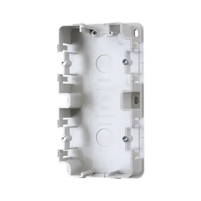 JUNG Montagegehäuse 2-fach 582A | Aufputz-Kappen | Kunststoff Thermoplast | horizontal & vertikal | 81x152 mm | weiß