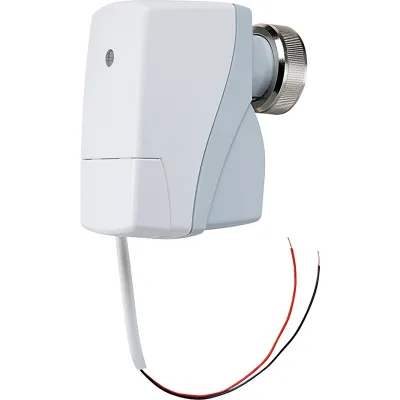 JUNG Motor-Ventilantrieb 2177SVR KNX mit Regler | Busankoppler | Heiz-/Kühlventile | 24V | IP40 | Temperaturfühler