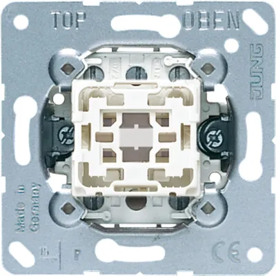 JUNG Multi-Switch Doppel-Taster 531-41U | volle Wippe | 2x2 Schließer | 10A 250V | beleuchtet | Unterputz | Alu