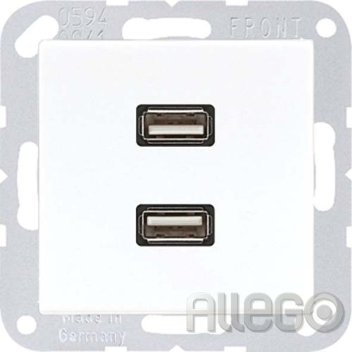 Bild: Jung Multimedia-Anschluss aws 2 x USB m.Tragrin MA A 1153 WW