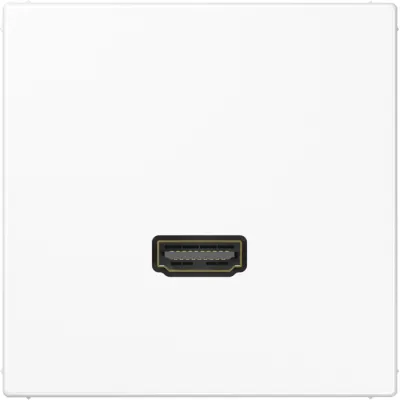 JUNG HDMI-Steckdose MA LS 1112 WW | Unterputz | Serie LS | 1x HDMI Typ A | Tragring Schraubbefestigung | weiß RAL 9010