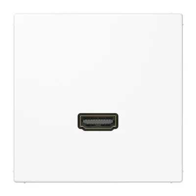 JUNG HDMI-Steckdose MA LS 1112 WW | Unterputz | Serie LS | 1x HDMI Typ A | Tragring Schraubbefestigung | weiß RAL 9010