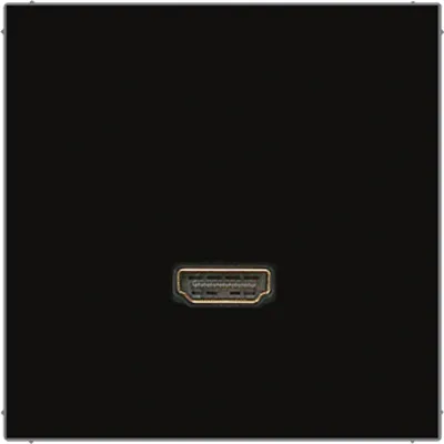 JUNG HDMI-Steckdose Unterputz MALS1112SW | 1x HDMI Typ A 1.3 | Schraubbefestigung | bruchsicher | schwarz RAL9005