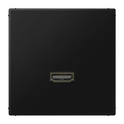 JUNG HDMI-Steckdose Unterputz MALS1112SW | 1x HDMI Typ A 1.3 | Schraubbefestigung | bruchsicher | schwarz RAL9005