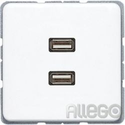 JUNG Multimediadose 2 x USB alpinweiß MA CD 1153 WW