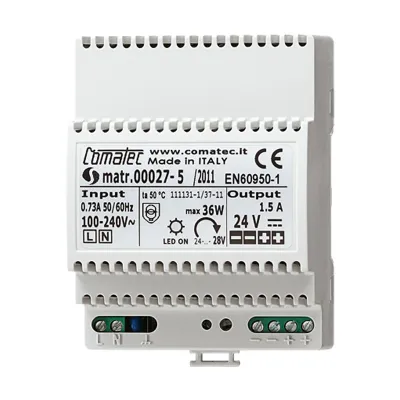 JUNG Netzteil 24V REG NT2415REGVDC | DIN-Hutschiene | 24V DC | 1,5A | Schraubanschluss | 4TE | 72mm