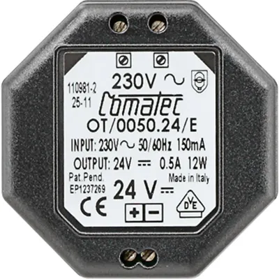 JUNG Netzteil UP NT2405VDC | 24V DC 0,5A Schraubklemmen | Für Smart Control & Melde-Bedientableau | Ø54x32mm