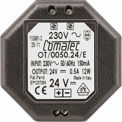 JUNG Netzteil UP NT2405VDC | 24V DC 0,5A Schraubklemmen | Für Smart Control & Melde-Bedientableau | Ø54x32mm