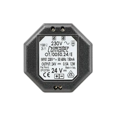 JUNG Netzteil UP NT2405VDC | 24V DC 0,5A Schraubklemmen | Für Smart Control & Melde-Bedientableau | Ø54x32mm