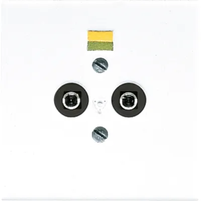 JUNG Potenzialausgleichsdose LS 965-2 WW | 2 Steckerstifte DIN 42801 | Unterputz | Duroplast | glänzend | alpinweiß