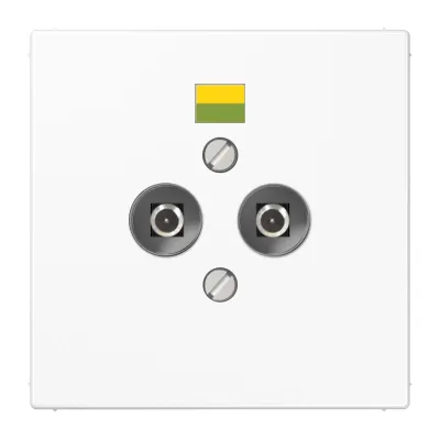 JUNG Potenzialausgleichsdose LS 965-2 WW | 2 Steckerstifte DIN 42801 | Unterputz | Duroplast | glänzend | alpinweiß