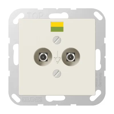 JUNG Potenzialausgleichsdose A565-2 | 2-fach Steckdose | Unterputz | Kunststoff Duroplast | glänzend | cremeweiß RAL1013
