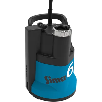 JUNG PUMPEN Schmutzwasserpumpe SIMER 6-S | flachabsaugend 2 mm | 230 V | 6 m³/h | 6,5 m Förderhöhe | IP68 | 10 m Kabel