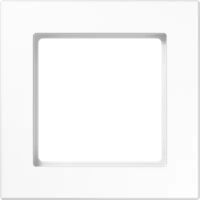 JUNG Rahmen 1-fach AC581BFWW | Unterputz-Thermoplast | bruchsicher | glänzend | waagerecht/ senkrecht | alpinweiß