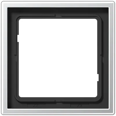 JUNG Rahmen 1-fach | Abdeckrahmen LS 990 | Aluminium matt | 81x81mm | IP44 | Metall silber