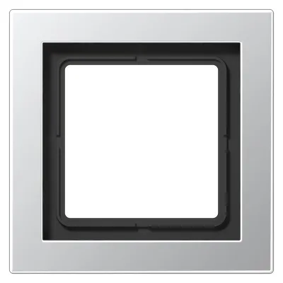 JUNG Rahmen 1-fach ALD2981 | LS-Design | Unterputz | Aluminium matt | 96x96 mm | waagerecht & senkrecht | Metall | IP20