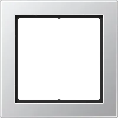 JUNG Rahmen 1-fach FDAL2981 | Einbaurahmen flaches Design | Aluminium matt | 96x96x6,3 mm | waagerecht & senkrecht