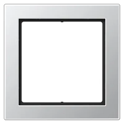 JUNG Rahmen 1-fach FDAL2981 | Einbaurahmen flaches Design | Aluminium matt | 96x96x6,3 mm | waagerecht & senkrecht