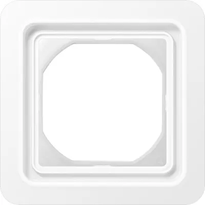 JUNG Abdeckrahmen 1-fach CD681WUWW | IP44 Dichtungsflansch | bruchsicher | 90x90mm | Thermoplast glänzend | alpinweiß
