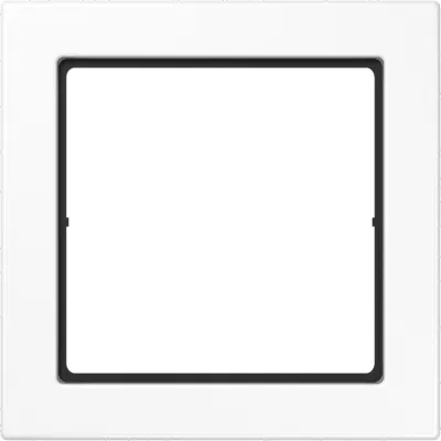 JUNG Rahmen 1-fach FD981WW | Flaches Design | Unterputz geeignet | Thermoplast | glänzend | IP44 | alpinweiß