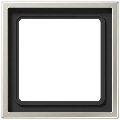 JUNG Rahmen 1-fach | Abdeckrahmen LS 990 | Edelstahl matt | 81x81mm | IP44 | waagerecht senkrecht | silber