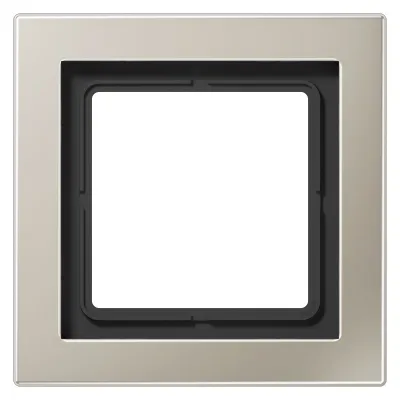 JUNG Rahmen 1-fach ESD2981 | Abdeckrahmen LS-/FD-Design | Edelstahl matt | 96x96mm | Unterputz | IP20 | silber